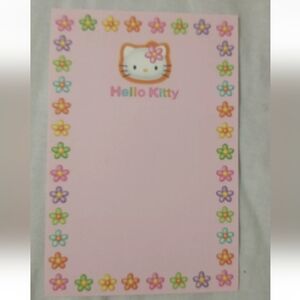 2 Vintage Sanrio 1997 Hello Kitty Postcards / Stationary, Pink, Flowers